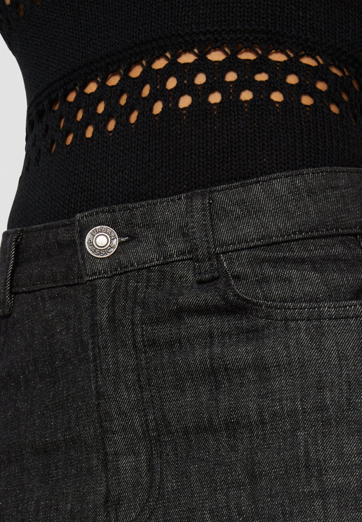 URBAN CLASSICS Kokerrok - Black Washed 6 URBAN CLASSICS Kokerrok - Black Washed - Afbeelding 4