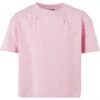 URBAN CLASSICS Pleat- T-Shirt Basic - Girlypink