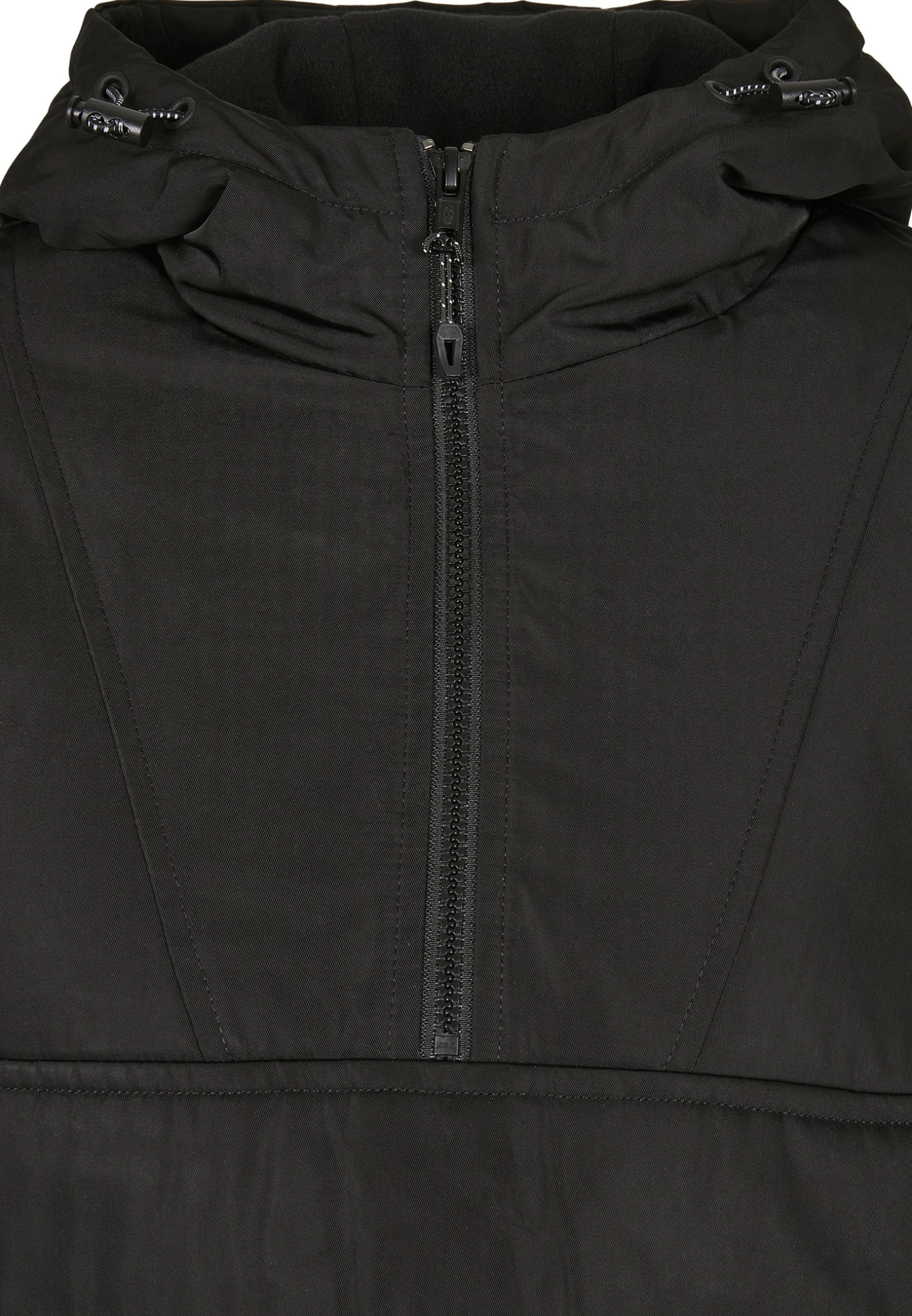 URBAN CLASSICS Ladies Long Oversized Pull Over Jacket - Halflange Jas - Black 10 URBAN CLASSICS Ladies Long Oversized Pull Over Jacket - Halflange Jas - Black - Afbeelding 8