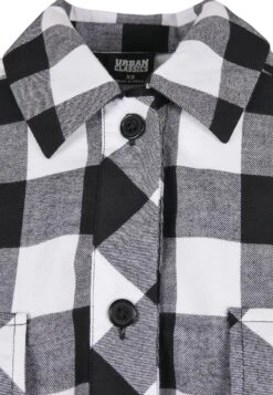 URBAN CLASSICS Overhemdblouse - Black/White -Urban Classics ec81b42d135440f192d1ba93397639e9