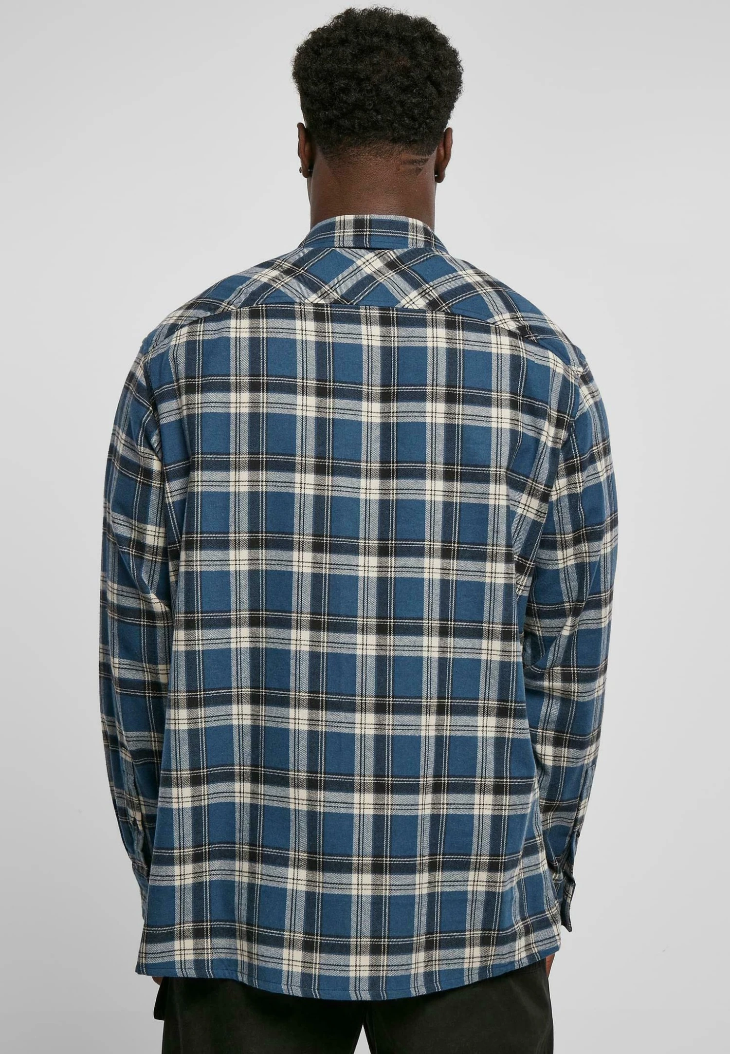 URBAN CLASSICS Herren - Overhemd - Darkblue Whitesand 5 URBAN CLASSICS Herren - Overhemd - Darkblue Whitesand - Afbeelding 3