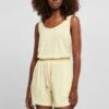 URBAN CLASSICS Ladies Short Sleeveless Modal Jumpsuit - Jumpsuit - Softyellow