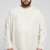 URBAN CLASSICS Oversized Henley Longsleeve - Longsleeve - Lightgrey -Urban Classics edf997aaac4a419bab944c515ec856b9