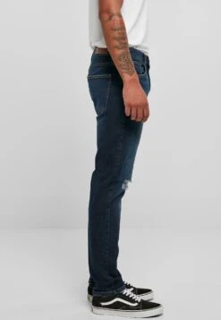 URBAN CLASSICS Straight Leg Jeans - Darkblue Destroyed Washed -Urban Classics f012bfda08044479982c0c0fd59bfa3e