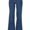 URBAN CLASSICS Vintage- Flared Jeans - Deepblue Washed