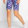 URBAN CLASSICS Ladies Tie Dye Cycling - Shorts - Darkshadow/Pink -Urban Classics f49475eb947647d7aac09e4a67e327ea