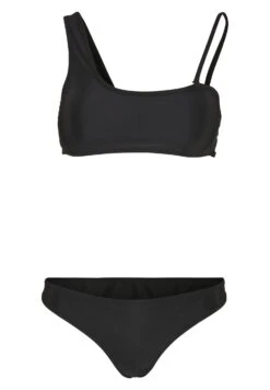 URBAN CLASSICS Ladies Recycled Asymmetric Tank Top Bikini - Bikini - Black -Urban Classics f8cd49c50da74e958f91d1472c15c889