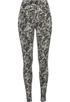 URBAN CLASSICS Soft Aop - Legging - Blackpaint -Urban Classics fc8b5447621c460cb849beb1a54b549a
